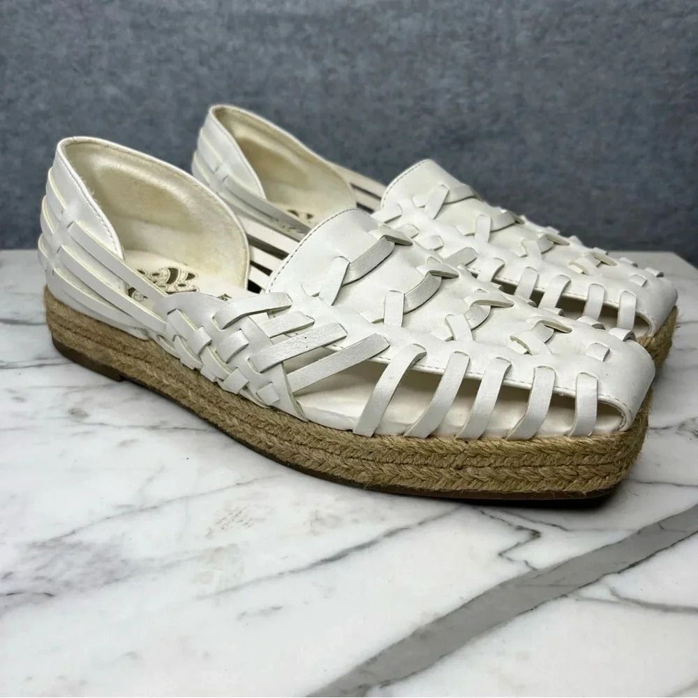 Sam an Libby Women’s Espadrille Flats‎ Huaraches White size 7.5